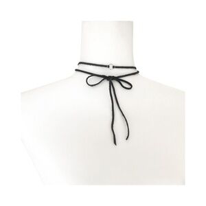 ✨Free With Purchase - Black Suede Tie Choker w/ Mini Ring (NWOT)